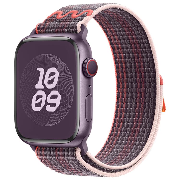 For Apple Watch Series 41mm Nylon Loop Watch Band with 3D Curved Film