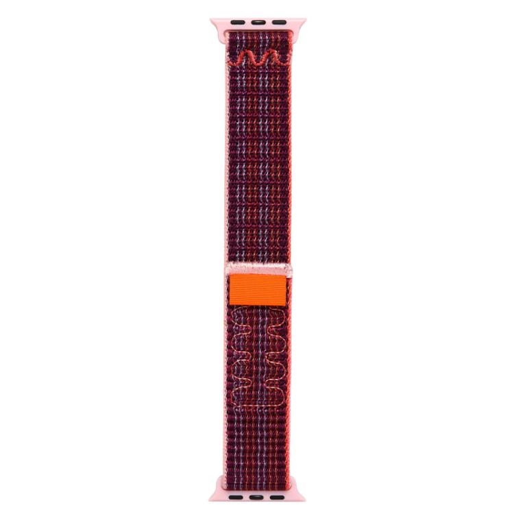 For Apple Watch Series 38mm Nylon Loop Watch Band with 3D Curved Film