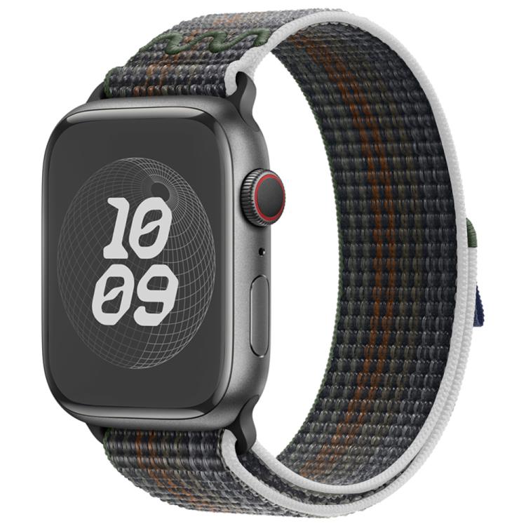 For Apple Watch Series 38mm Nylon Loop Watch Band with 3D Curved Film