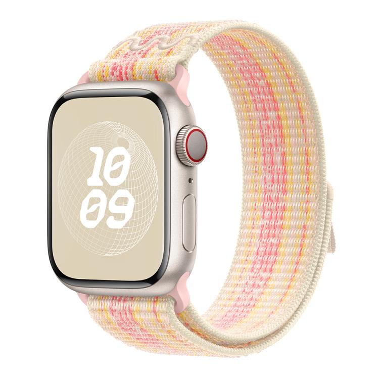 For Apple Watch Series 38mm Nylon Loop Watch Band with 3D Curved Film