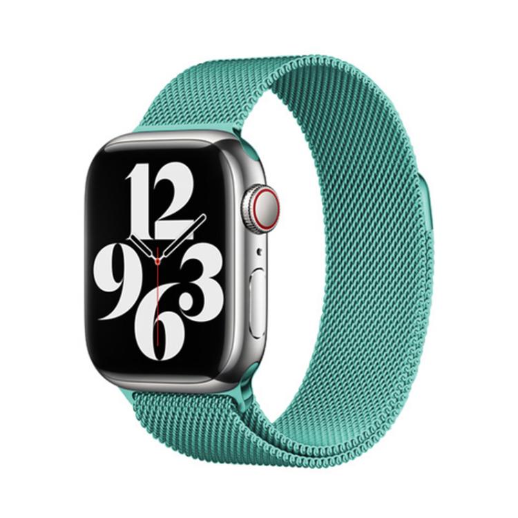 For Apple Watch Series 10 46mm Milanese Stainless Steel Watch Band with 3D Curved Film