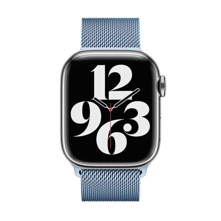 For Apple Watch Series 10 42mm Milanese Stainless Steel Watch Band with 3D Curved Film