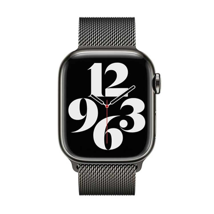 For Apple Watch Series 10 42mm Milanese Stainless Steel Watch Band with 3D Curved Film