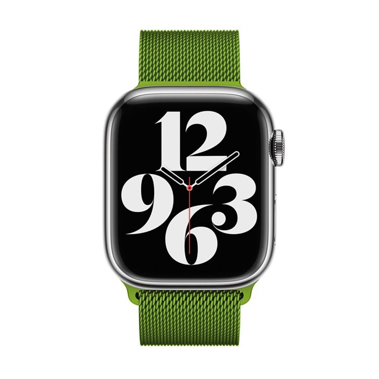 For Apple Watch Series 10 42mm Milanese Stainless Steel Watch Band with 3D Curved Film
