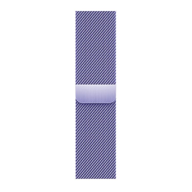 For Apple Watch Series 10 42mm Milanese Stainless Steel Watch Band with 3D Curved Film