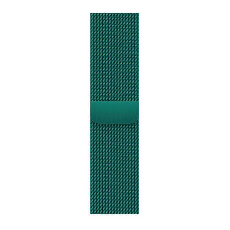 For Apple Watch Series 44mm Milanese Stainless Steel Watch Band with 3D Curved Film