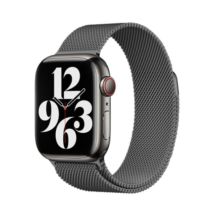 For Apple Watch Series 40mm Milanese Stainless Steel Watch Band with 3D Curved Film