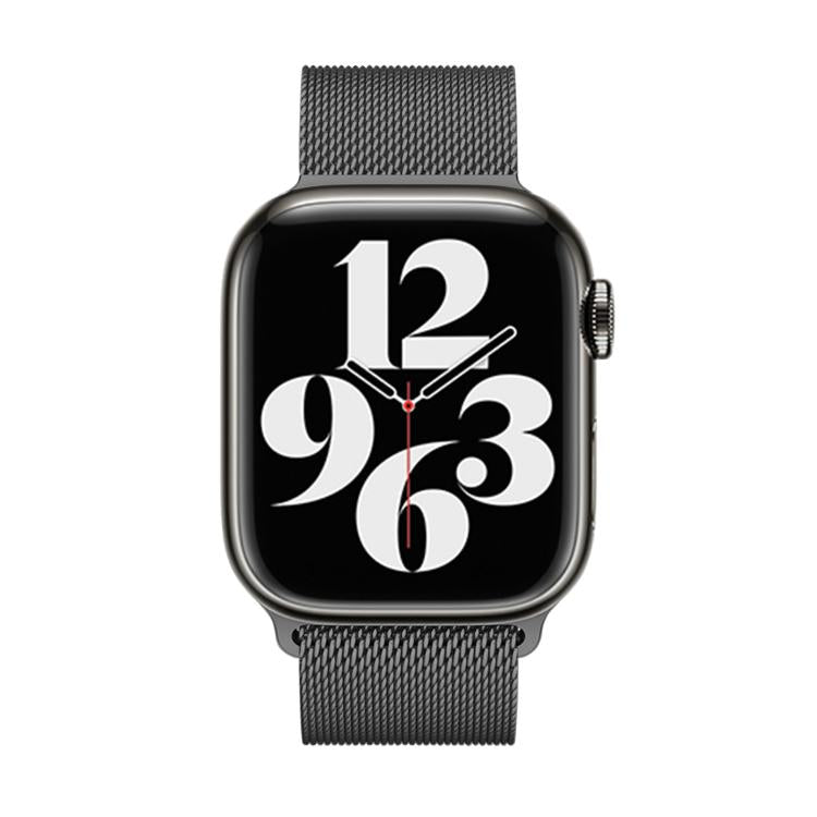 For Apple Watch Series 40mm Milanese Stainless Steel Watch Band with 3D Curved Film