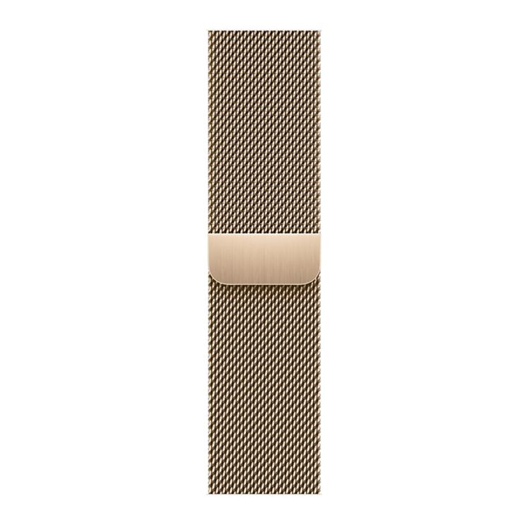For Apple Watch Series 45mm Milanese Stainless Steel Watch Band with 3D Curved Film