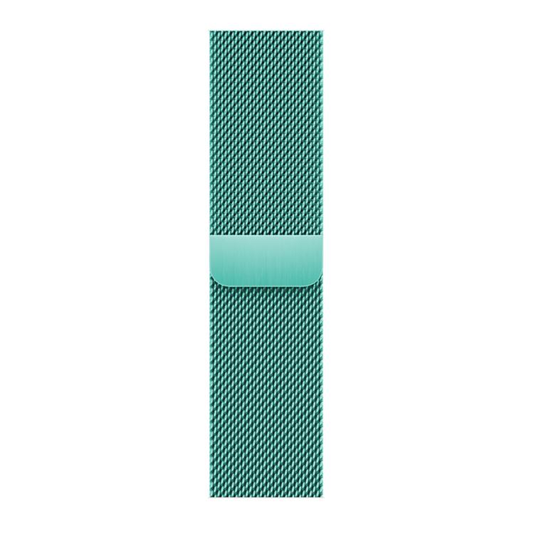 For Apple Watch Series 45mm Milanese Stainless Steel Watch Band with 3D Curved Film