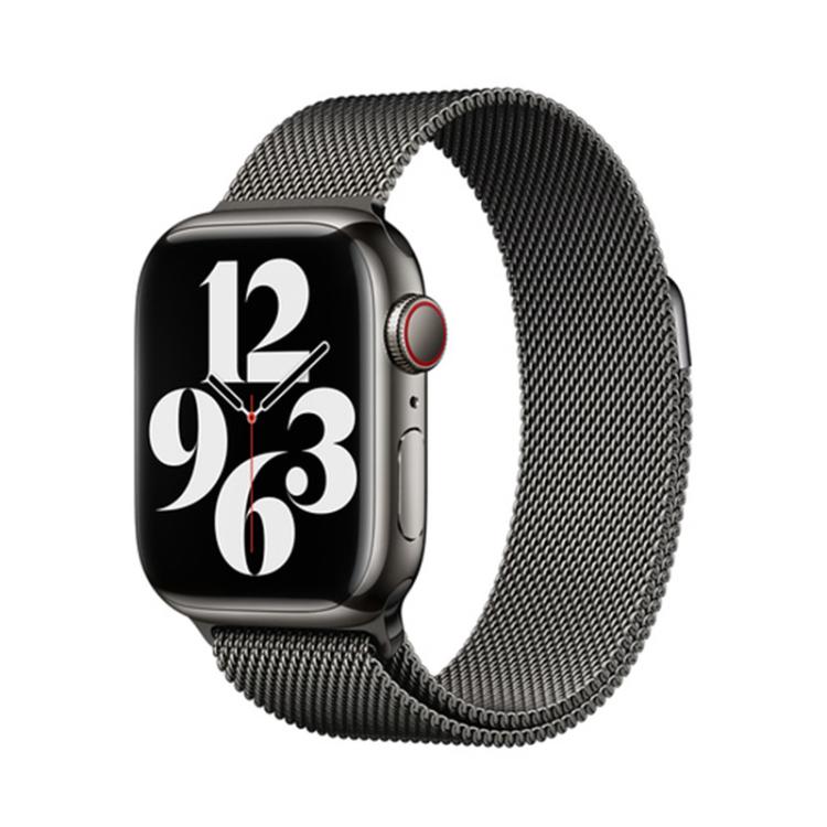 For Apple Watch Series 41mm Milanese Stainless Steel Watch Band with 3D Curved Film