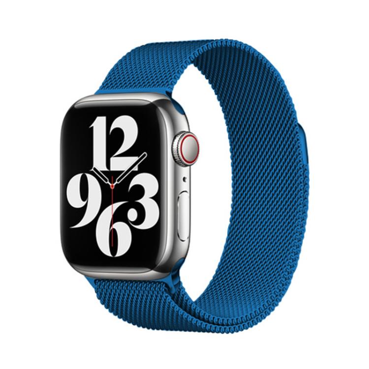 For Apple Watch Series 41mm Milanese Stainless Steel Watch Band with 3D Curved Film