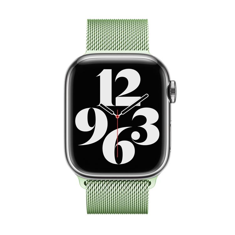 For Apple Watch Series 38mm Milanese Stainless Steel Watch Band with 3D Curved Film