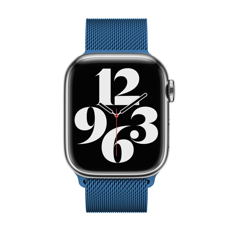 For Apple Watch Series 42mm Milanese Stainless Steel Watch Band with 3D Curved Film