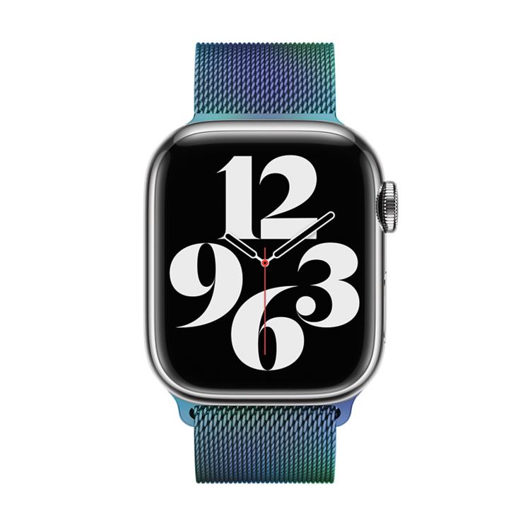 For Apple Watch Series 42mm Milanese Stainless Steel Watch Band with 3D Curved Film