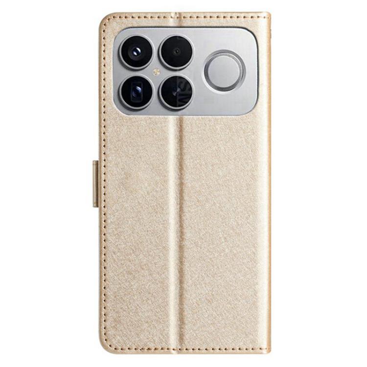For Redmi K90 / Poco F8 Pro Silk Texture Horizontal Flip Leather Phone Case