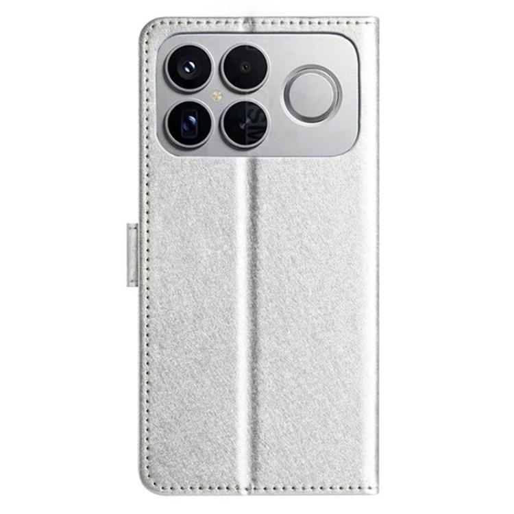 For Redmi K90 / Poco F8 Pro Silk Texture Horizontal Flip Leather Phone Case