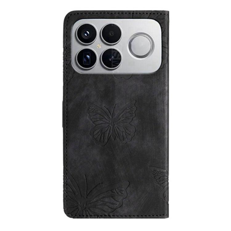 For Redmi K90 Pro Max / Poco F8 Ultra Skin-feel Embossed Butterfly Leather Phone Case