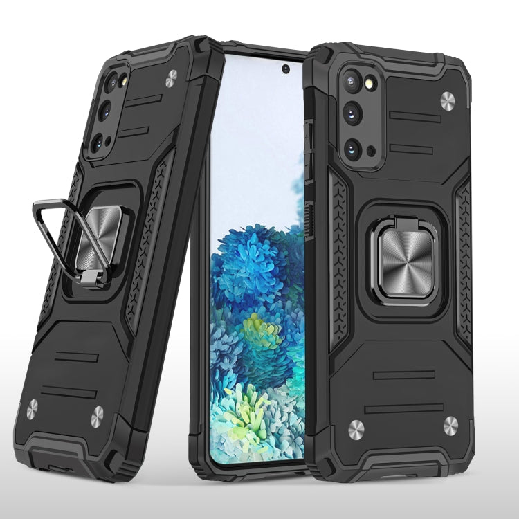 For Samsung Galaxy S20 Magnetic Armor Shockproof TPU + PC Case with Metal Ring Holder