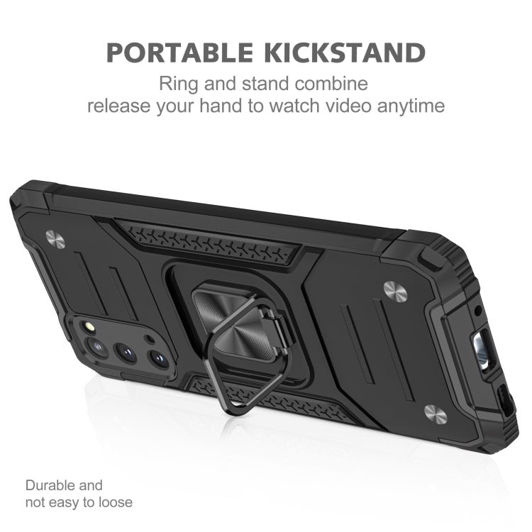 For Samsung Galaxy S20 Magnetic Armor Shockproof TPU + PC Case with Metal Ring Holder