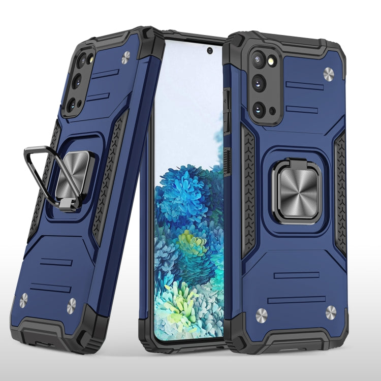 For Samsung Galaxy S20 Magnetic Armor Shockproof TPU + PC Case with Metal Ring Holder