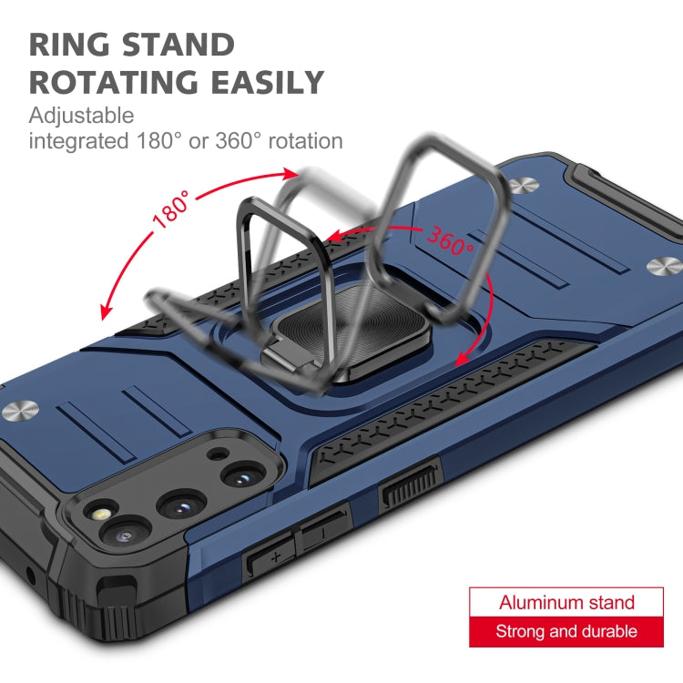For Samsung Galaxy S20 Magnetic Armor Shockproof TPU + PC Case with Metal Ring Holder
