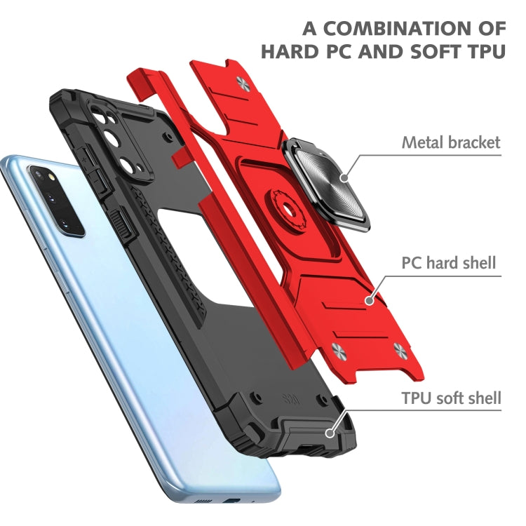For Samsung Galaxy S20 Magnetic Armor Shockproof TPU + PC Case with Metal Ring Holder