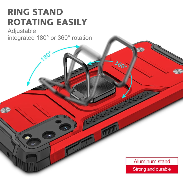 For Samsung Galaxy S20 Magnetic Armor Shockproof TPU + PC Case with Metal Ring Holder