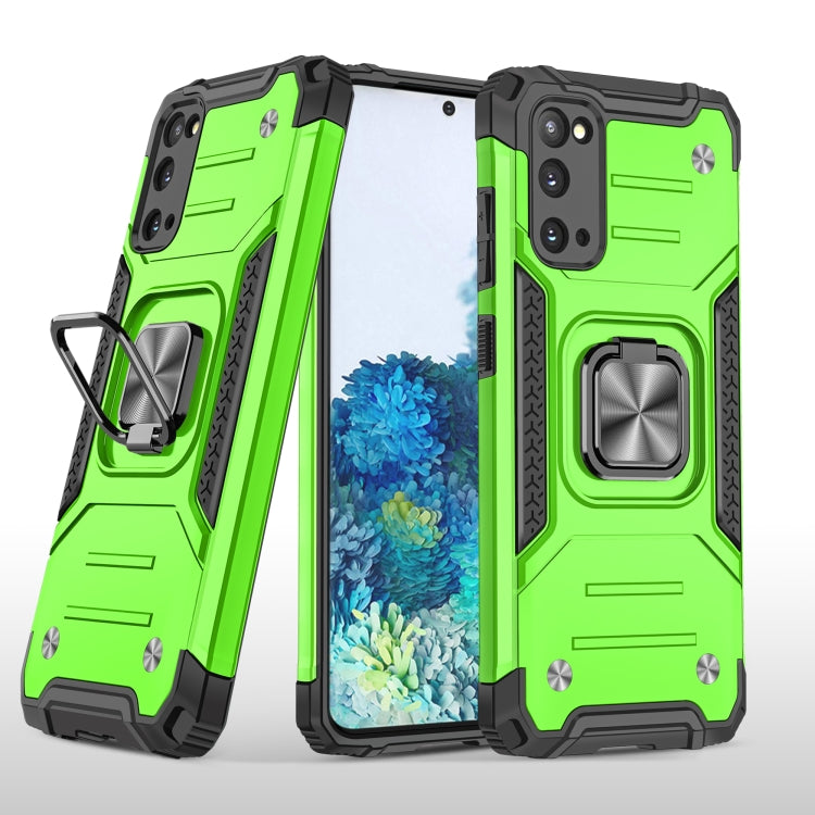 For Samsung Galaxy S20 Magnetic Armor Shockproof TPU + PC Case with Metal Ring Holder