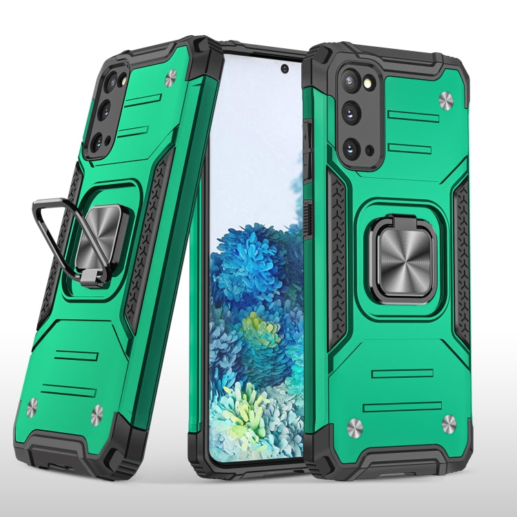 For Samsung Galaxy S20 Magnetic Armor Shockproof TPU + PC Case with Metal Ring Holder