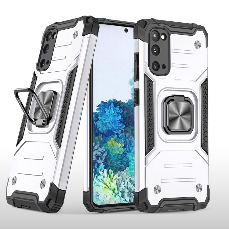 For Samsung Galaxy S20 Magnetic Armor Shockproof TPU + PC Case with Metal Ring Holder