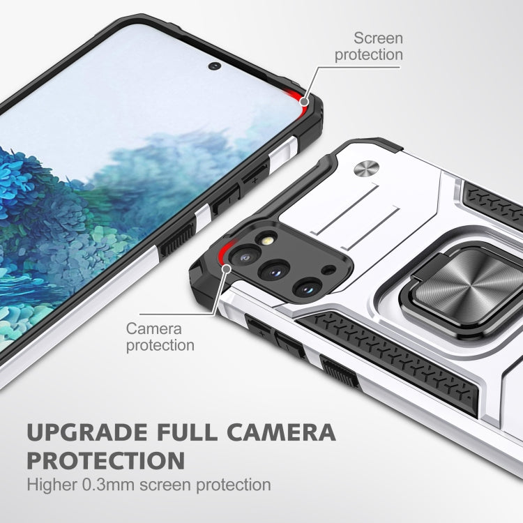 For Samsung Galaxy S20 Magnetic Armor Shockproof TPU + PC Case with Metal Ring Holder