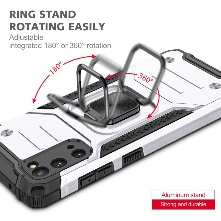 For Samsung Galaxy S20 Magnetic Armor Shockproof TPU + PC Case with Metal Ring Holder
