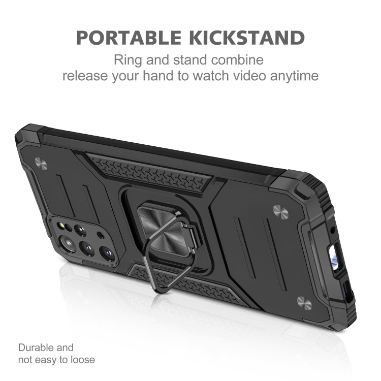 For Samsung Galaxy S20 Plus Magnetic Armor Shockproof TPU + PC Case with Metal Ring Holder