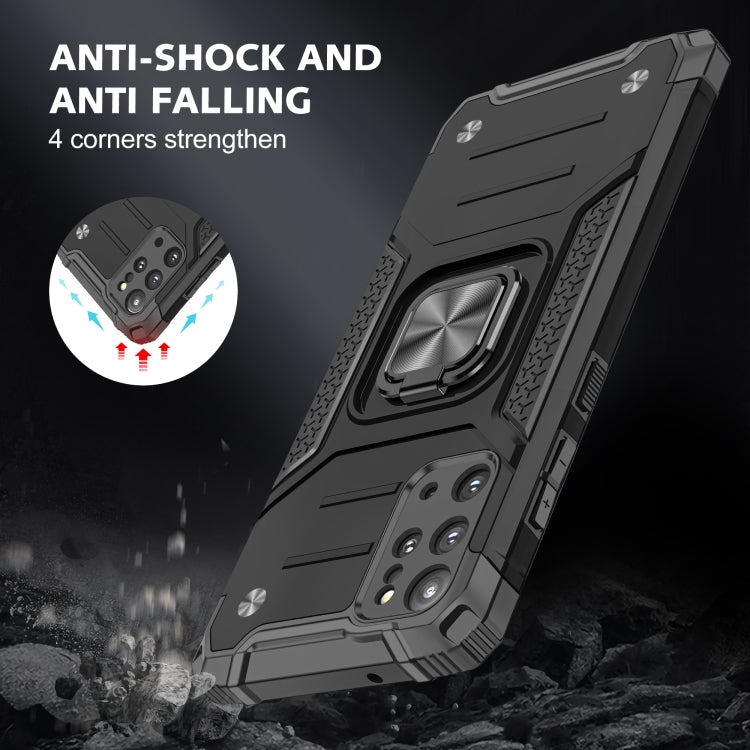 For Samsung Galaxy S20 Plus Magnetic Armor Shockproof TPU + PC Case with Metal Ring Holder