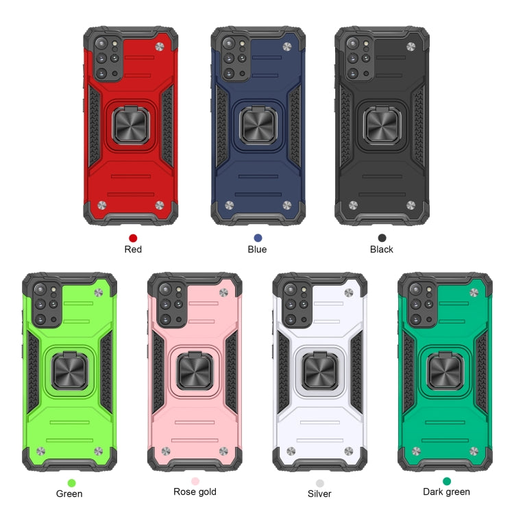 For Samsung Galaxy S20 Plus Magnetic Armor Shockproof TPU + PC Case with Metal Ring Holder