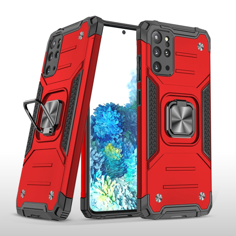 For Samsung Galaxy S20 Plus Magnetic Armor Shockproof TPU + PC Case with Metal Ring Holder