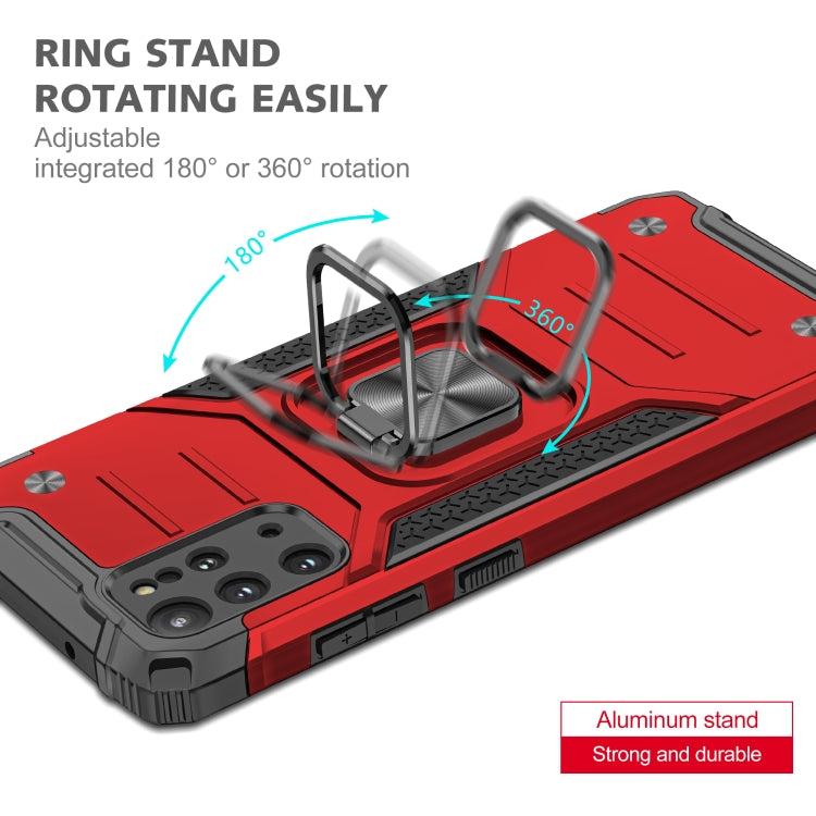 For Samsung Galaxy S20 Plus Magnetic Armor Shockproof TPU + PC Case with Metal Ring Holder