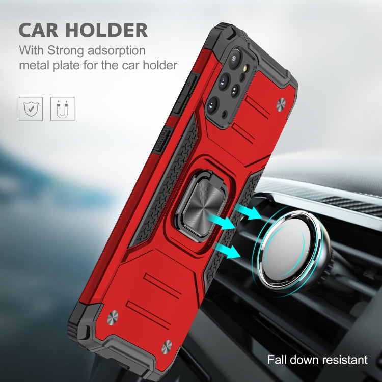 For Samsung Galaxy S20 Plus Magnetic Armor Shockproof TPU + PC Case with Metal Ring Holder