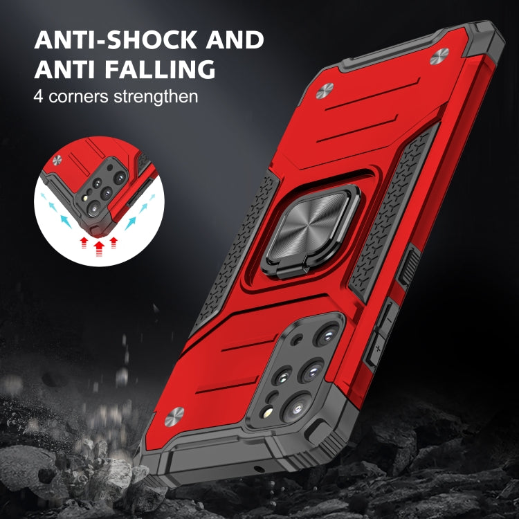 For Samsung Galaxy S20 Plus Magnetic Armor Shockproof TPU + PC Case with Metal Ring Holder