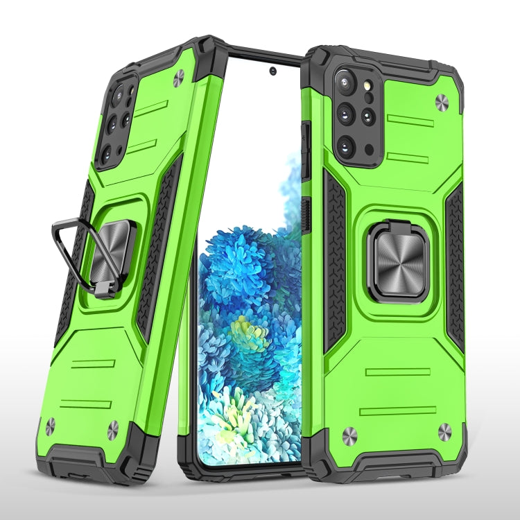 For Samsung Galaxy S20 Plus Magnetic Armor Shockproof TPU + PC Case with Metal Ring Holder