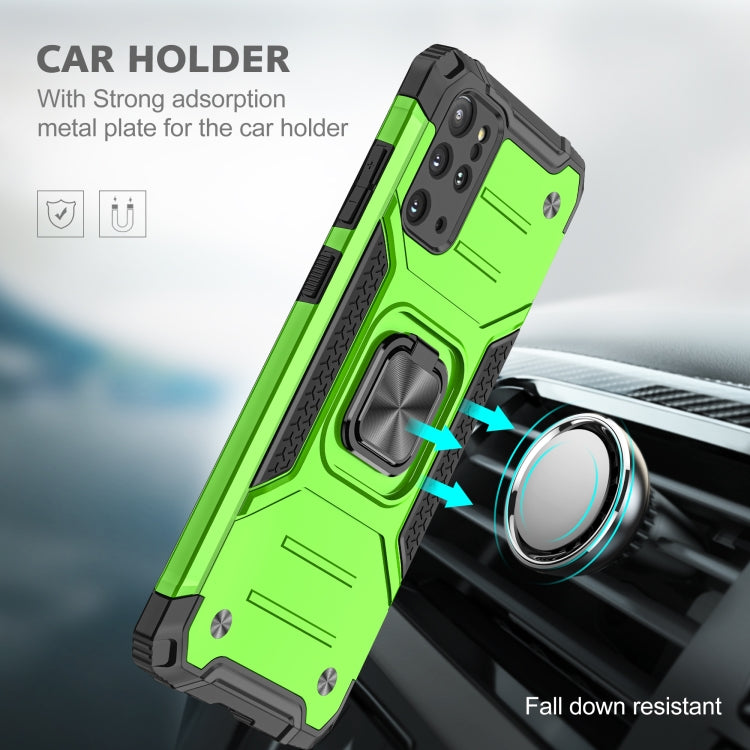 For Samsung Galaxy S20 Plus Magnetic Armor Shockproof TPU + PC Case with Metal Ring Holder