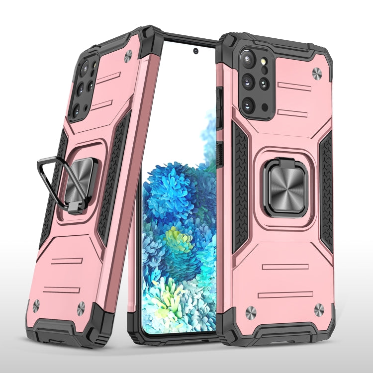 For Samsung Galaxy S20 Plus Magnetic Armor Shockproof TPU + PC Case with Metal Ring Holder