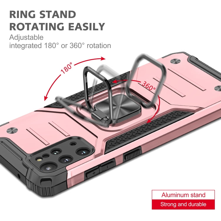 For Samsung Galaxy S20 Plus Magnetic Armor Shockproof TPU + PC Case with Metal Ring Holder