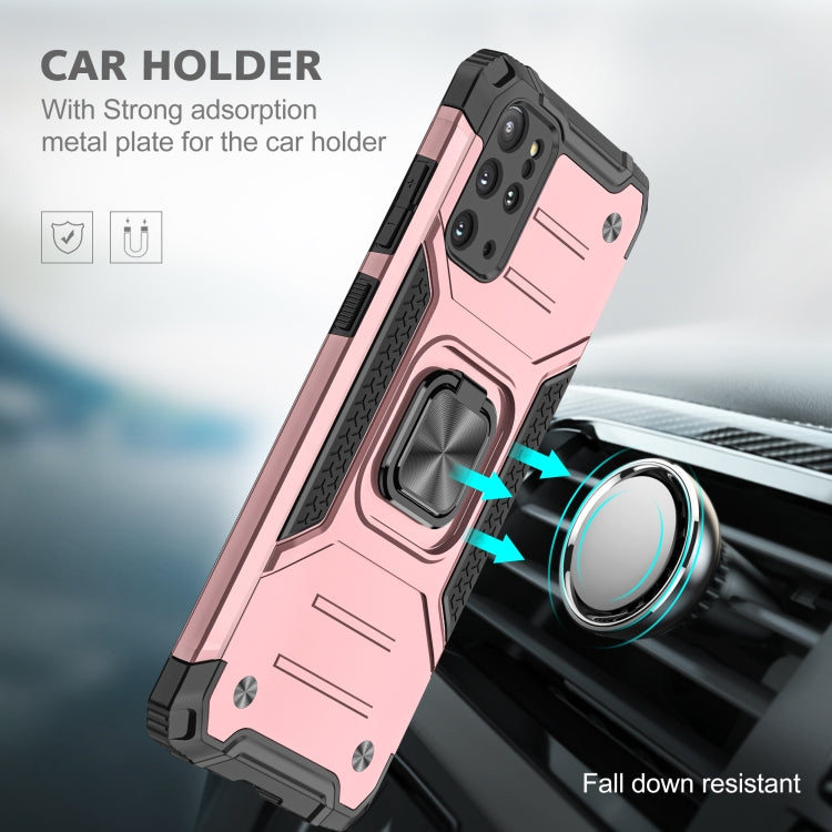 For Samsung Galaxy S20 Plus Magnetic Armor Shockproof TPU + PC Case with Metal Ring Holder