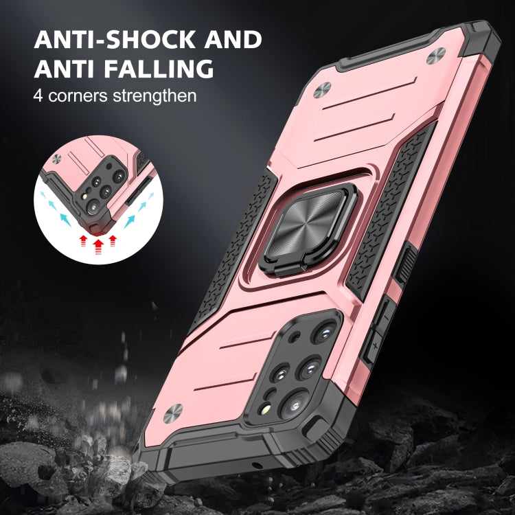 For Samsung Galaxy S20 Plus Magnetic Armor Shockproof TPU + PC Case with Metal Ring Holder