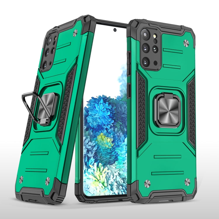 For Samsung Galaxy S20 Plus Magnetic Armor Shockproof TPU + PC Case with Metal Ring Holder