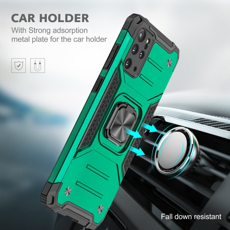 For Samsung Galaxy S20 Plus Magnetic Armor Shockproof TPU + PC Case with Metal Ring Holder
