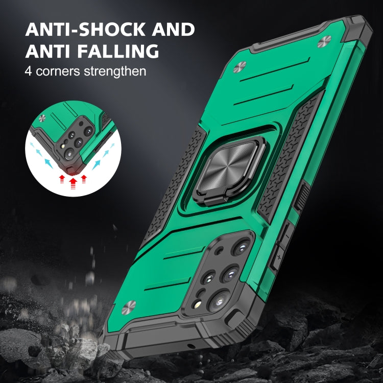 For Samsung Galaxy S20 Plus Magnetic Armor Shockproof TPU + PC Case with Metal Ring Holder