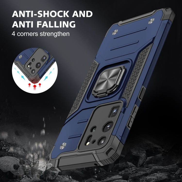 For Samsung Galaxy S20 Ultra Magnetic Armor Shockproof TPU + PC Case with Metal Ring Holder